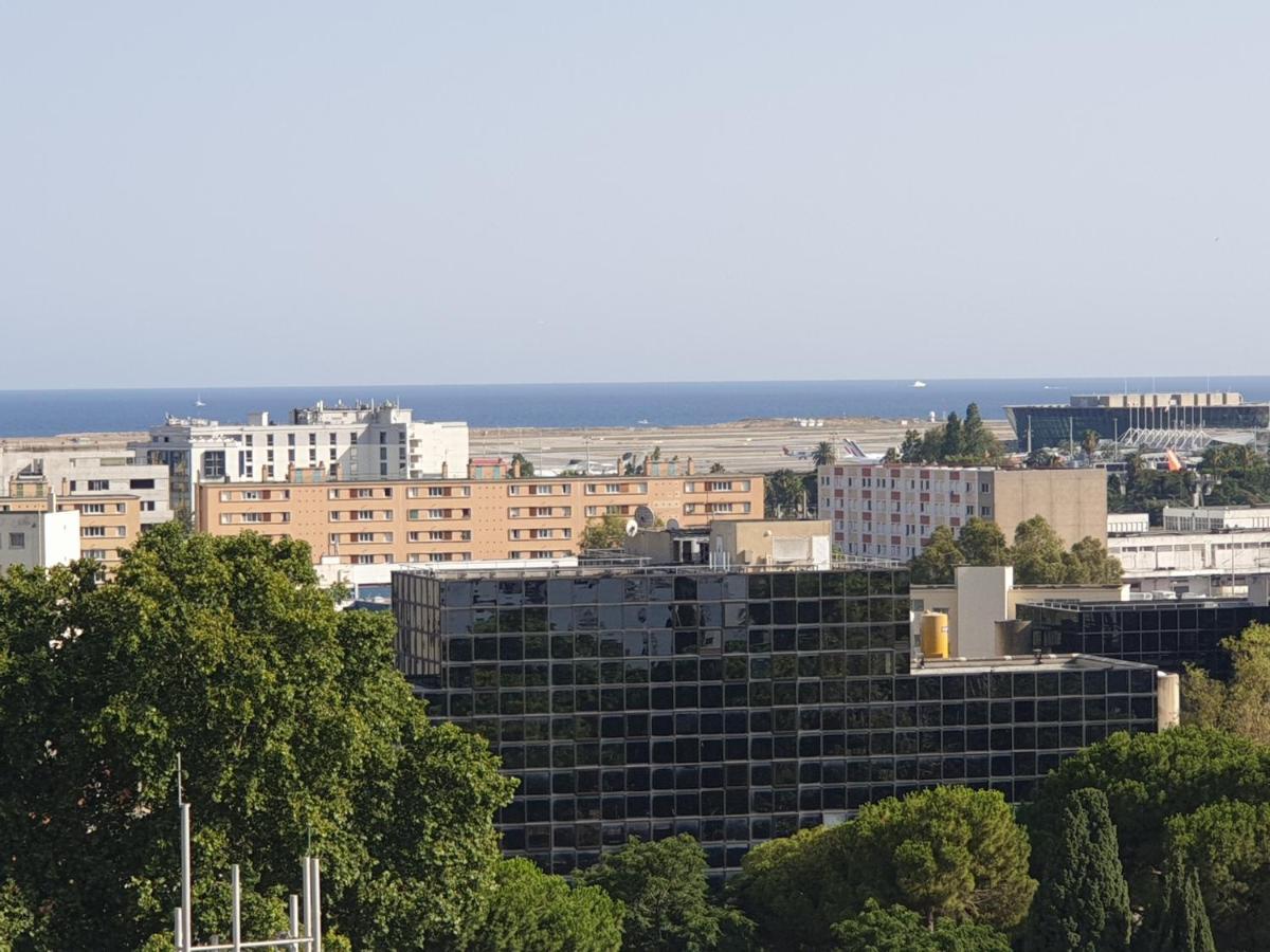 Big Flat Sea Vieuw 95 M2 5 Rooms Near Airport 5 Min Train 3 Min And Tram On Site, Beach 7 Min, 2 Showers And 2 Toilets , Neuf Grand Appartement 95 M2 5 Chambres Proche Aeroport 5 Min Train 3 Min Et Tramway Sur Place, Plage 7 Min 2 Douches Et 2 Wc Vue Ница Екстериор снимка